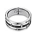 Caperci 8mm Brick Pattern Tungsten Carbide Wedding Band Ring for Men Size 9.5