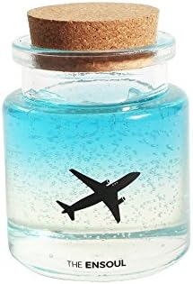 THE ENSOUL Gel Diffuser - Illust Glass + Refill Fragrance + Non-slip Pad, Blue Journey