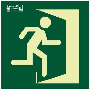 Astlight SAL5445.GFI Emergency Exit Sign - Photoluminescent, Multicoloured