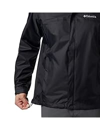 Columbia Chamarra impermeable para lluvia, para hombre., 3X grande, Negro