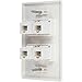Buyer's Point Cat6 Female-to-Female Wall Plate | UL Listed, 4 Ports with an Easy Install Low Voltage Mounting Bracket, Perfect for High Speed Data Connection at Work or Home (White) — 1 Pack