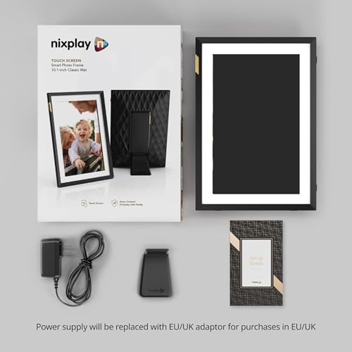 Nixplay Digital Picture Frame | 10.1" Stunning HD Touch Screen Display | Perfect Digital Picture Frame for Gifting | Auto-Rotation Feature, Securely Share Photos/Videos via Email or App