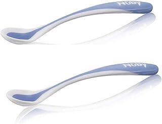 Nuby ID5277BLUE Breilöffel Soft Sensitive, blau