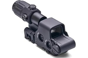 AWETHE 558 Red Green Dot Sight with G33/G43/G45 3X 5X Magnifier Combo，Optical Holographic Reflecting Sight，Black/FDE/A-TACS (Black Combo)