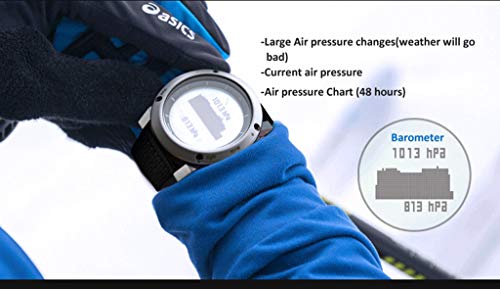 North Edge Altay Sports Smart Outdoor Compass Wrist Watch Back Light for Fishing (Gray) - Thumbnail 2