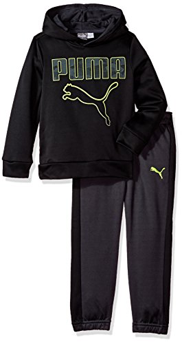 PUMA Toddler Boys' Tech Fleece Pullover Set, Puma Black, 2T