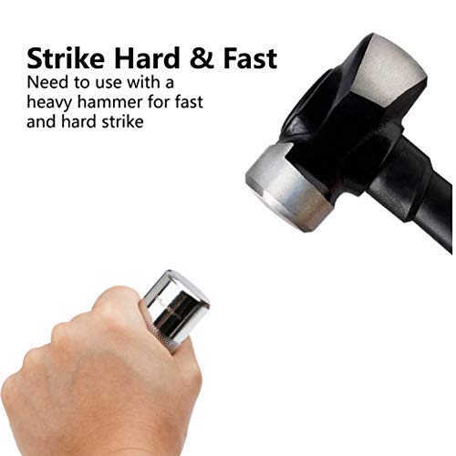 MulWark 3/8-Inch Drive Premium Reversible Manual Impact Driver Set- Hammer Screwdriver Kit with S2 Steel Impact Bits to Disengage Rusted Fasteners or Frozen Bolts| Flathead 5/16” 3/8” & Phillips #2#3