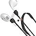 Airpods Strap, MeanLove Silicone Anti-lost Wire Cable Connector with Magnetotherapy for Airpods (Black)