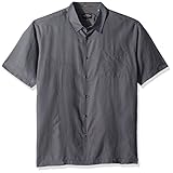 Quiksilver Waterman Men's Cane Island Button Down Shirt, Navy Blazer, L