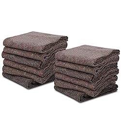 12 Textile Moving Packing Blankets - 54 x 74 Inches