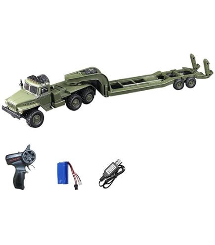 Amazon.com: MindXplore WPL B36-3 1/16 RC Military Trailer with LED