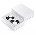 Metal Aluminum Alloy Infinity Cube Fidget Finger Toy - Pocket Size - Infinite Cube Relaxation Stress Reducer for ADD, ADHD, Anxiety, Autism Adult & Kids, Ultra Durable (Silver-Black)