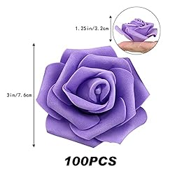 IPOPU Artificial Rose Flower Heads, 100 Pcs Real