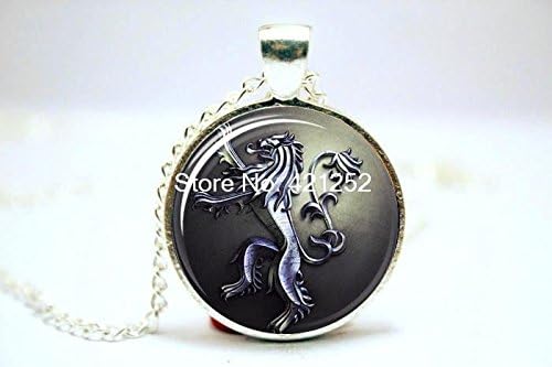 Pretty Lee 2015 Fashion Game Of Thrones House Lannister Necklace House Lannister Pendant Glass Photo Cabochon Necklace Christmas gift