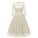 Yihaojia Women Dress Dress For Women Lace 3/4 A-Line Wing Cocktail Dress
