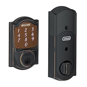 SCHLAGE BE479 CAM 716 Aged Bronze Steel Electronic Deadbolt