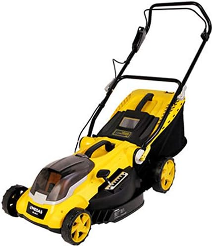 リチウム電池芝刈り機 充電式草取り 6 ギア家庭用小型 1エレクトリック1チャージ 黄色で高さ調節可能草取り充電式手押し芝刈り機ガーデンツール