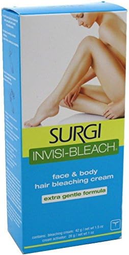 Surgi Invisi-Bleach Face & Body Hair Bleaching Cream 1.5 oz ( Pack of 6)