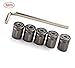 Xuxu521 Car Tire Valve Stem Caps（5pcs） Anti-Theft (Black)