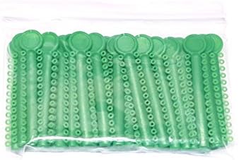 OrthoExtent Orthodontic Ligature Ties, Grass Green Pearl, 1040 Ties per Bag