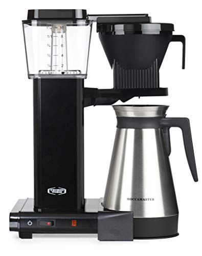 Moccamaster KBGT Thermos, Kaffeemaschine mit Thermoskanne, Filterkaffeemaschine, Schwarz, 1.25 Liter