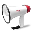 Pyle Megaphone Speaker PA Bullhorn - Built-in Siren, Adjustable Volume Control and 800 Yard Range - Ideal for Football, Soccer, Hockey and Basketball Fans and Coaches or for Safety Drills - PMP30