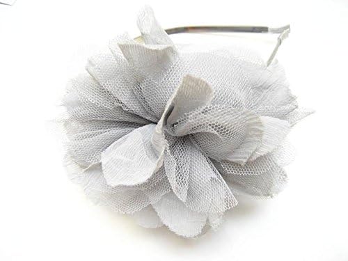 Alur Jewelry 13153GY Fabric Blossom Head Band Gray