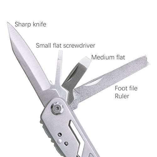 Xcellent Global 24-in-1 Multitools Folding Plier, Outdoor Survival Portable Multi function Pocket Knife Tool Set, Stainless Steel, HG200