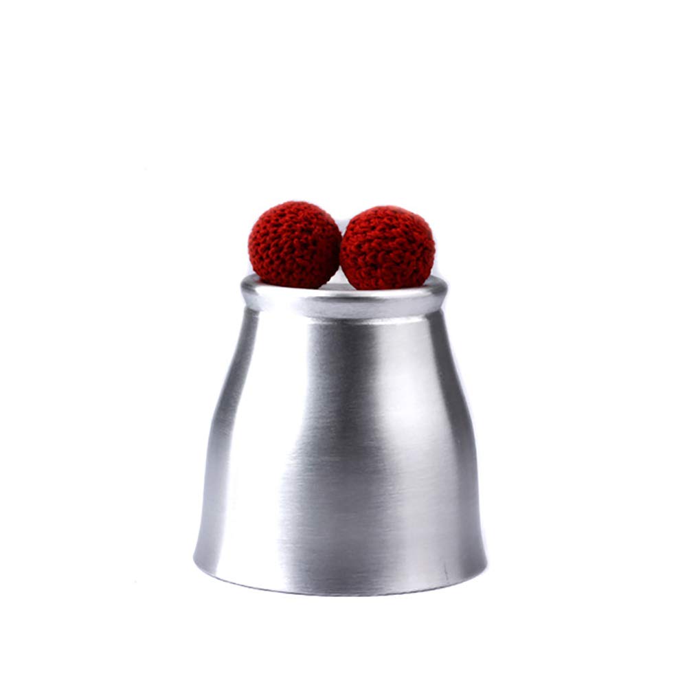 ZQION Chop Cup Magic Tricks Aluminum Cup And Balls Close Up Stage Magic Props Magnetic Mentalism Gimmick