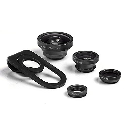 HD Mobile Phones Camera Lens, Megadream 2 in 1 Macro Lens + Super Wide Angle Lens + CPL Lens Camera Lens Kit Universal Professional Digital SLR Pro Lens Kit for iPhone Samsung Tablet-Black