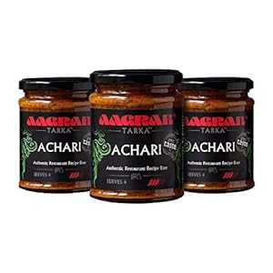 Aagrah Achari Tarka Indiase curry kooksaus – Authentieke Restaurant Recept Base – Medium Heat – 270g Jar Serveert 3-4…