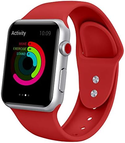 Yimzen Band Compatible Apple Watch 38mm 40mm 42mm 44mm, Soft Silicone Replacement Sport Band iWatch Strap Compatible Apple Watch Series 4 Series 3 Series 2 Series 1, S/M M/L Size