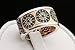 Turkish Handmade Jewelry Evil Eye Emerald Topaz 925 Sterling Silver and Bronze Band Ring Size 6.5