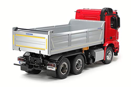 TAMIYA 56361 Mercedes-Benz 1:14 MB Arocs 3348 Rot/Silber Kipper, Bausatz zum Zusammenbauen, RC Truck, fernsteuerbarer… – Bild 2