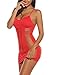 Avidlove Womens Lingerie Fishnet Badydoll Mesh Hole Stretch Chemise
