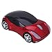 Wireless Mouse Sports Car Shaped Optical Ergonomic Computer Mouse with Adjustable DPI Scroll Wheel and USB Receiver (California Red)