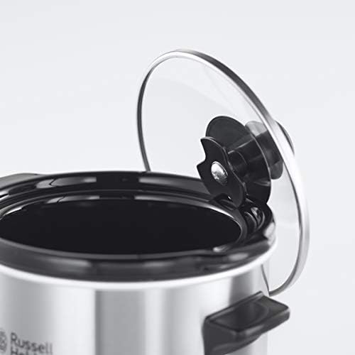 Russell Hobbs Mijoteur Electrique Programmable, Couvercle Verre, Cuve Amovible Céramique, Nettoyage Facile - 25570-56 Compact Home