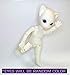 JunkySpot Hujoo Nano Freya Special Edition Glow Blank 12cm Ball Jointed Cat Anthro Doll with Random 12mm Eyes
