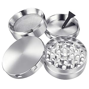 iLC Grinder Crusher Molen voor tabak, kruiden, specerijen, koffie, met pollenschraper 2 inch (5,1 cm) – gemaakt van…