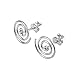 AeraVida Charming Round Swirl Maze Spiral .925 Sterling Silver Stud Earrings | Casual Sterling Silver Stud Earring for Women | Jewelry Gift for All Occasions