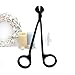 Wishlink 7 Inch Black Stainless Steel Candle Wick Trimmer Scissor Cutter Snuffer