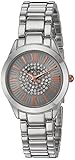 Geneva Women's GV/1005SVRT Crystal Accented Silver-Tone Bracelet Watch