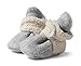 Zutano - Cozie Fleece Furry Lined Bootie With Grippers - Heather Gray - Size 12 month