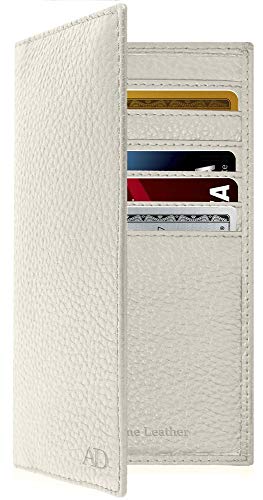 Genuine Leather Checkbook Cover For Women & Men - Checkbook Holder Check Book Covers For Duplicate Checks Card Wallet RFID