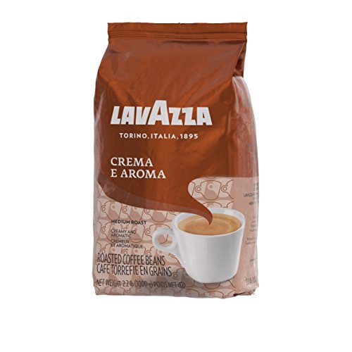 LAVAZZA CREMA E AROMA WHOLE BEAN COFFEE BLEND, 2.2-POUND BAG , BALANCED MEDIUM ROAST WITH AN INTENSE, EARTHY FLAVOR AND LONG LASTING CREMA, NON-GMO