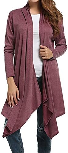 Bering Strait Women's Long Sleeve Draped Open Front Solid Fall Cardigan Sweaters S