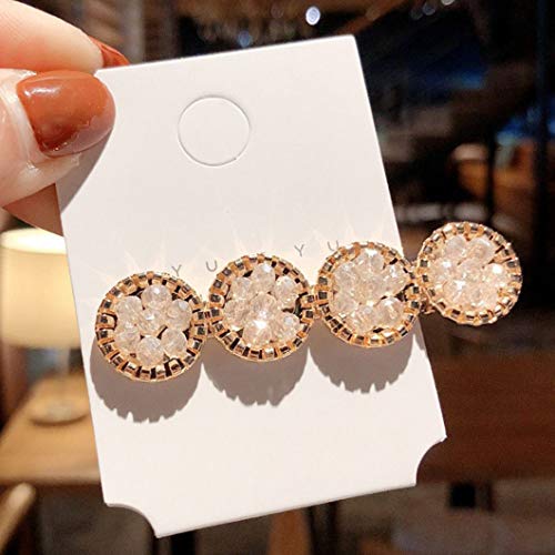 image for Messen Crystal Hair Clips for Women Glitter Sparkly Round Hairgrip Duc
