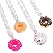 MJartoria Best Friend Necklaces Colorful Doughnut Best Friends Forever Friendship Necklaces BFF Necklaces for 4 Gifts