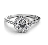 1.22 Ct Halo Set Solitaire Cubic Zirconia Promise