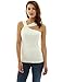 PattyBoutik Women Twist Asymmetric Neckline Sleeveless Blouse (Ivory White Medium)